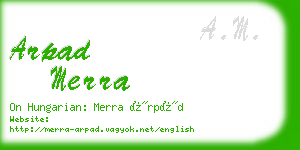 arpad merra business card